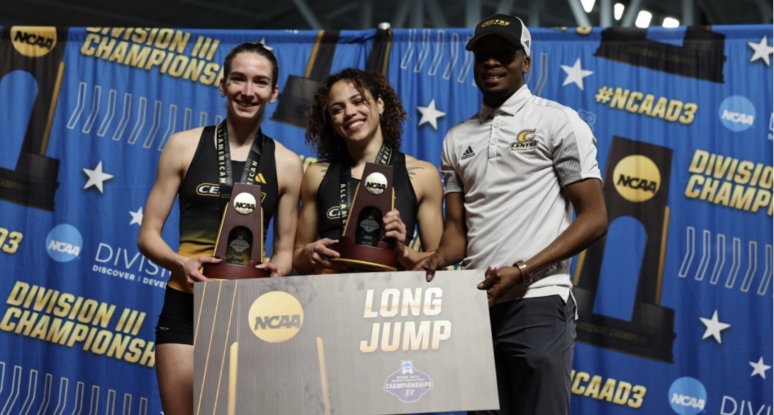 Coach Ernest with NCAA long jump champions